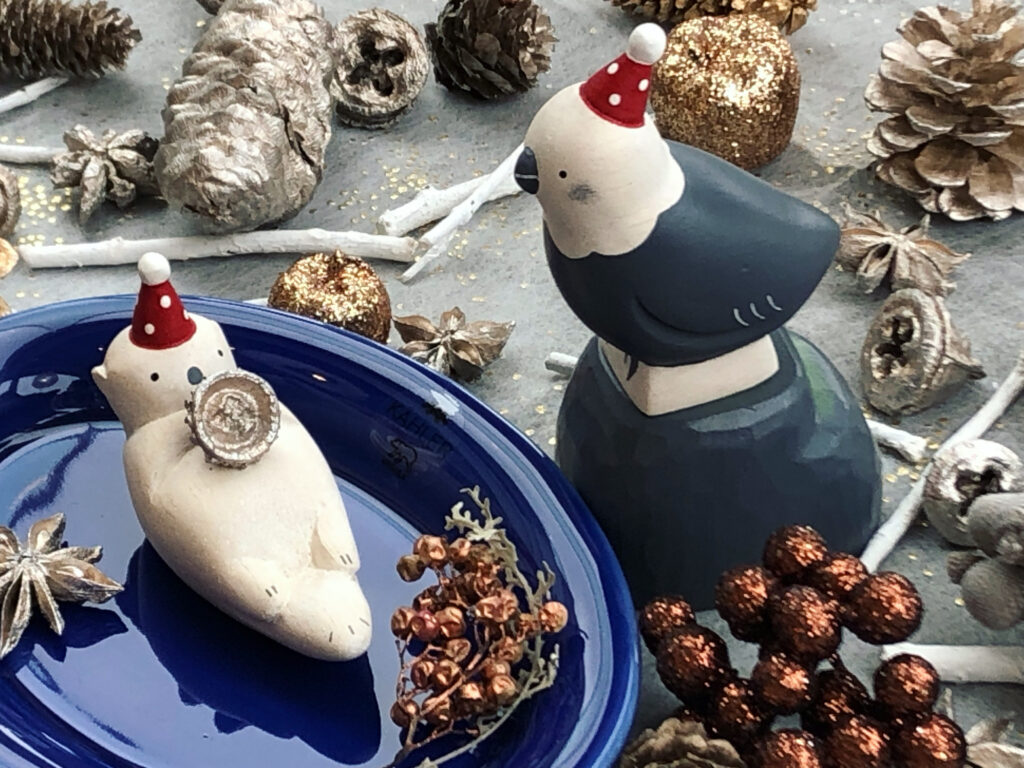 ぽれぽれ動物クリスマス21年版 オカメインコもサンタシリーズに登場 ぽれぽれ動物で愉しむおうちクリスマス